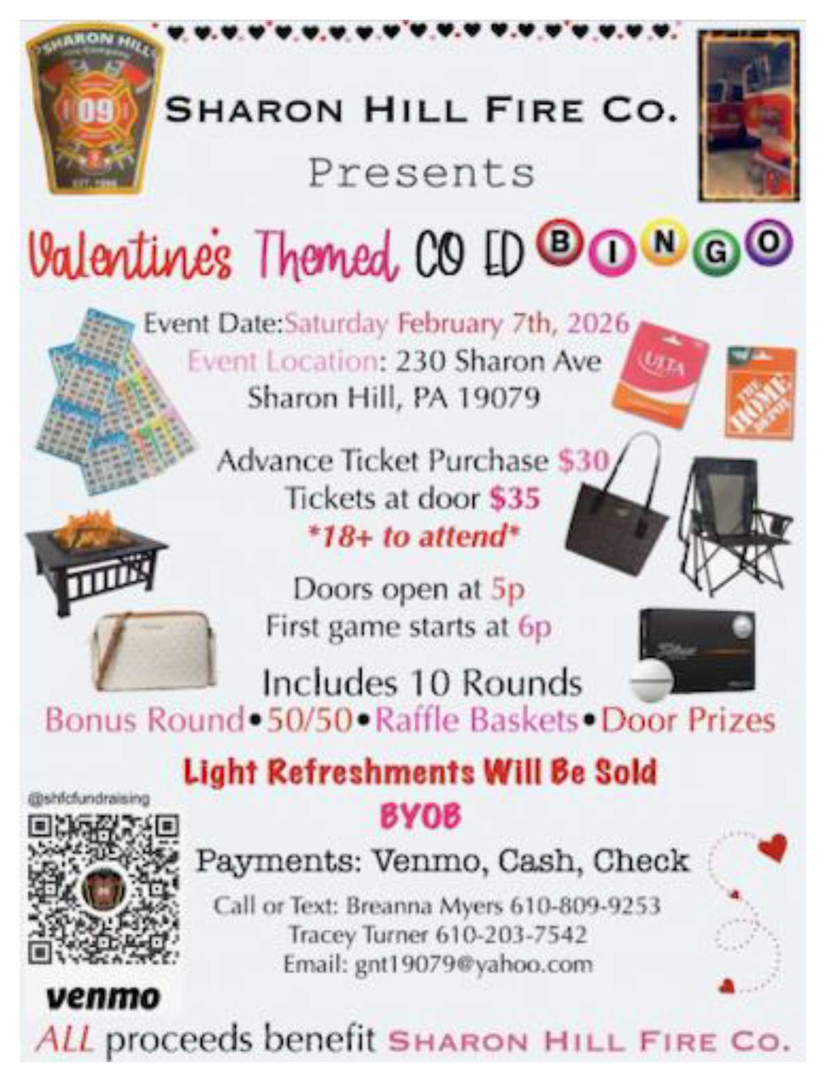 Valentines Bingo flyer