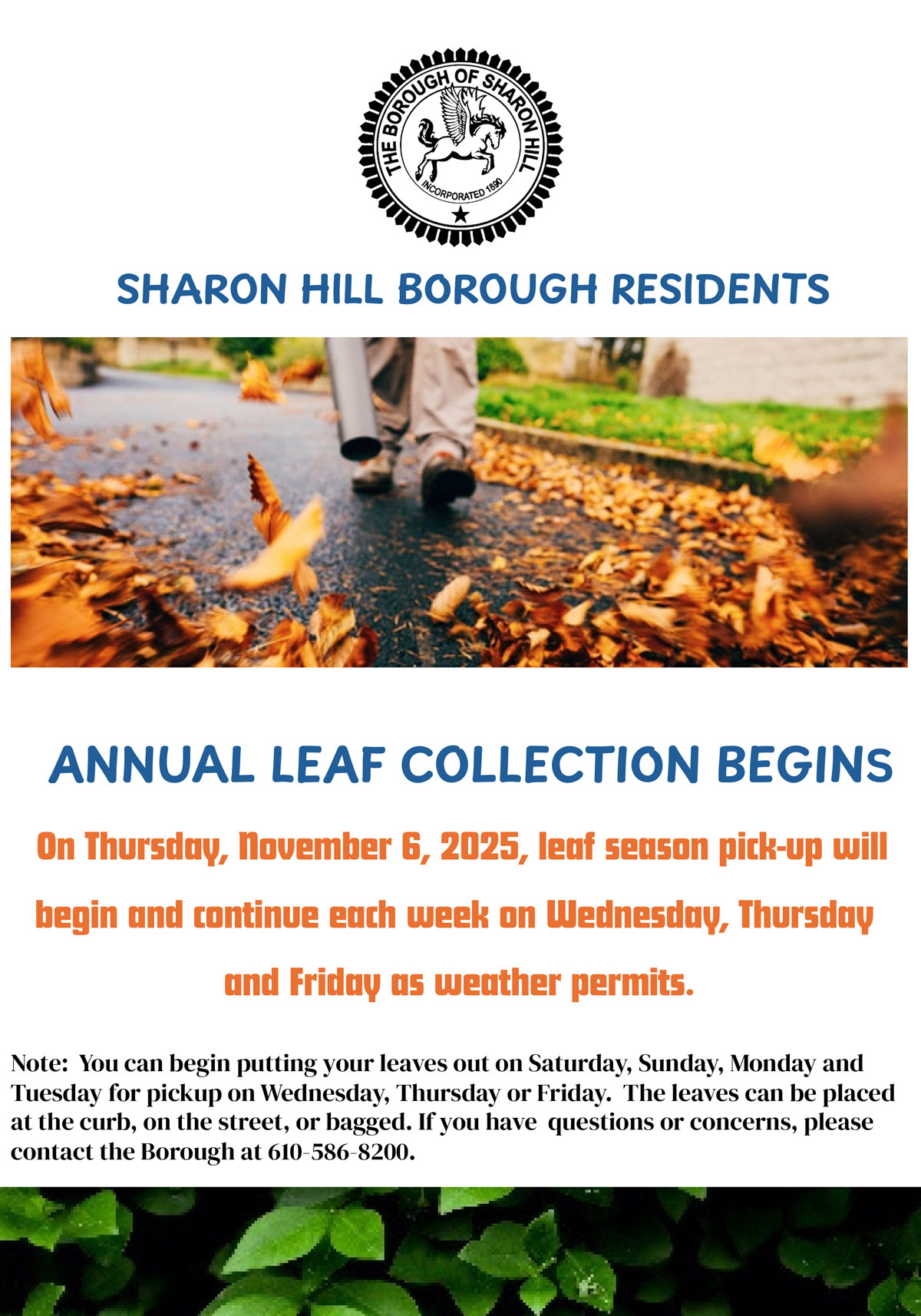 Leaf Collection Begins