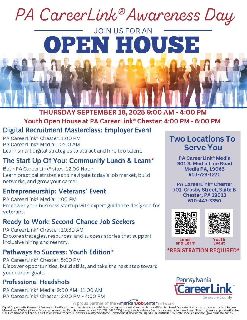 PA CareerLink Open House Flyer