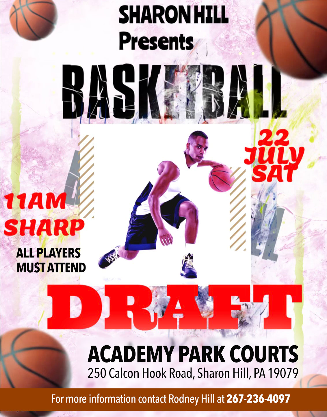 Jalen Duren Basketball League Draft Day Saturday, July 22 Sharon