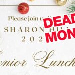 Senior Luncheon Deadline 12/4