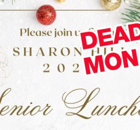 Senior Luncheon Deadline 12/4