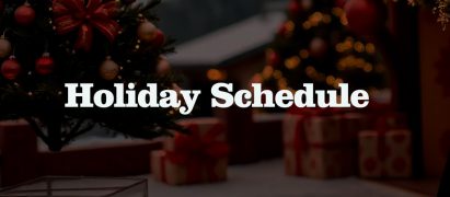 Holiday Schedule