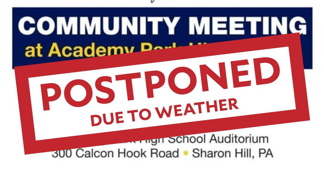 Meeting Postponed