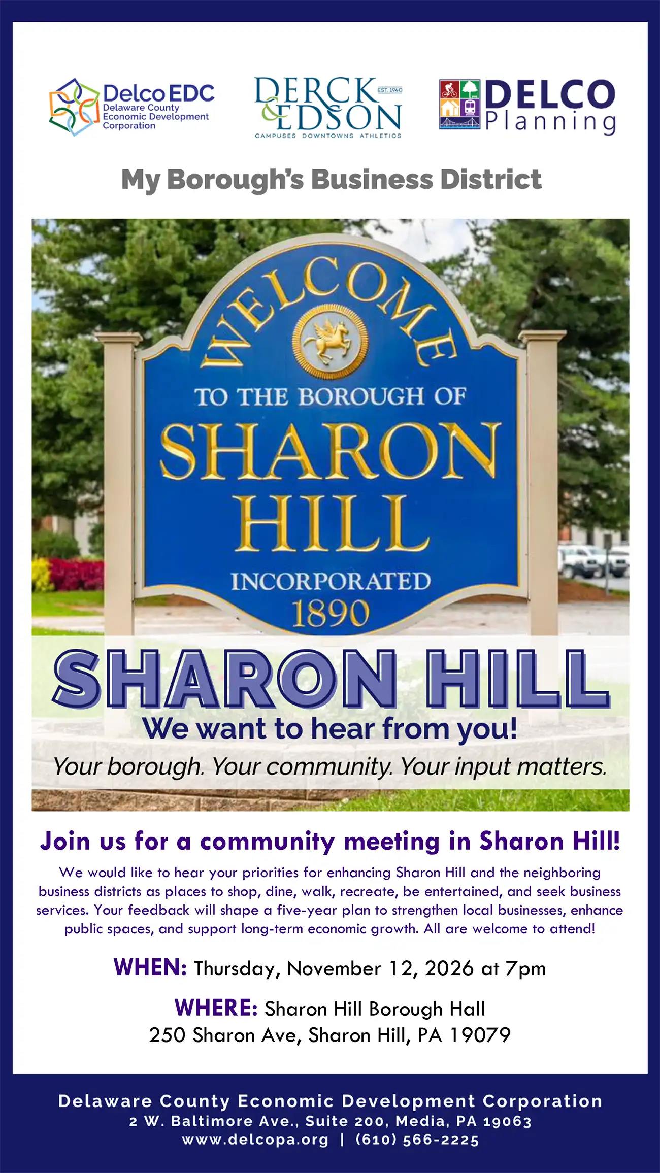 Sharon Hill Community Meeting