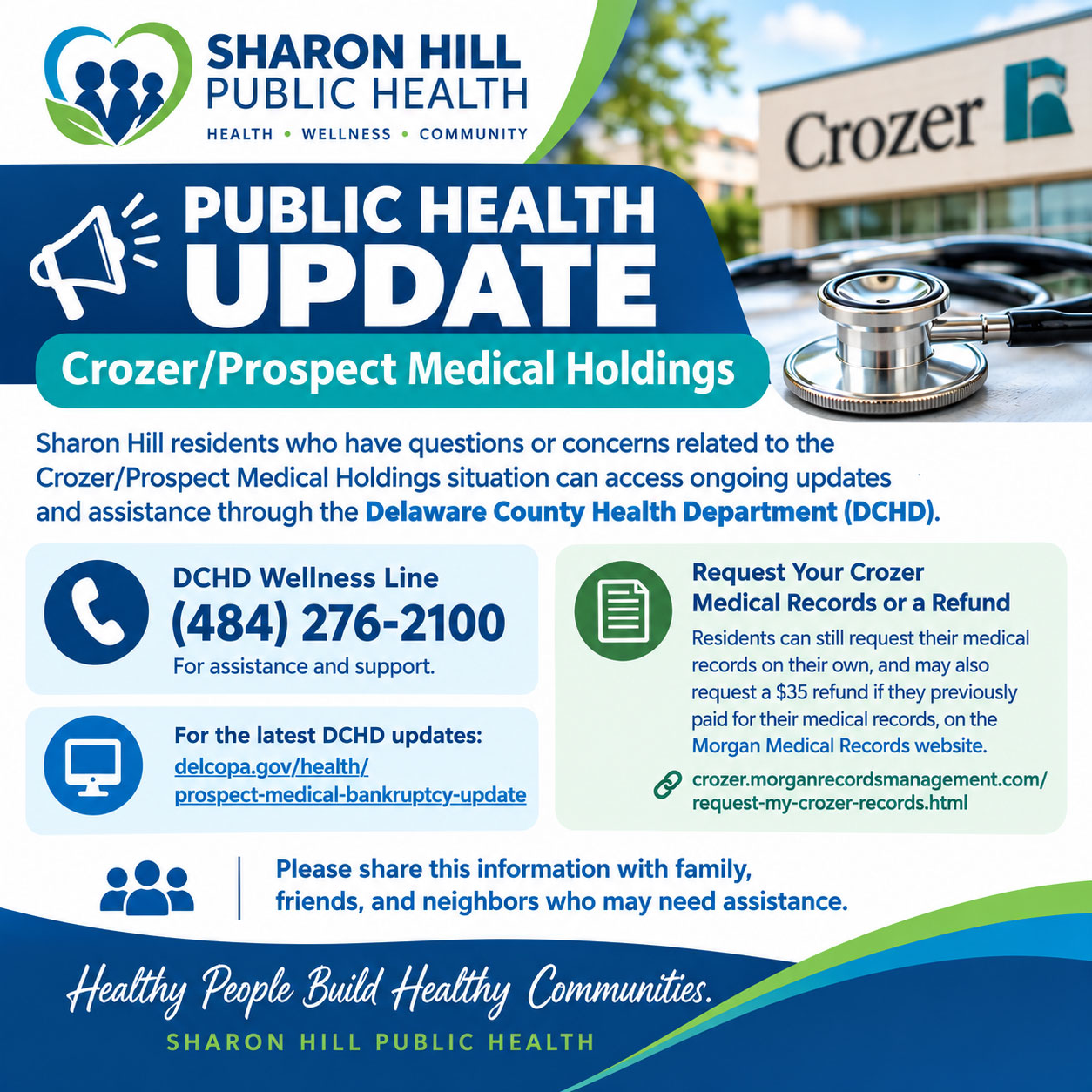 Sharon Hill Public Health flyer