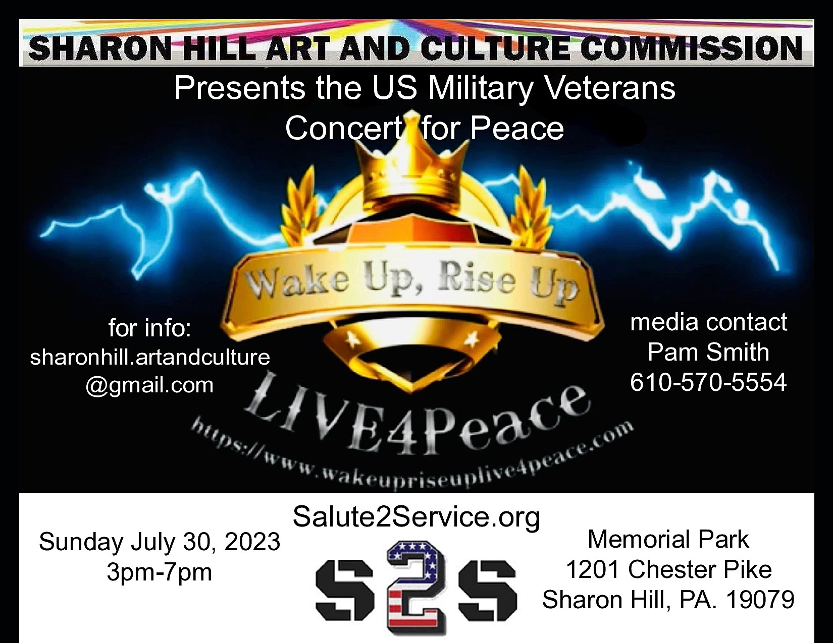 Veterans Concert for Peace flyer